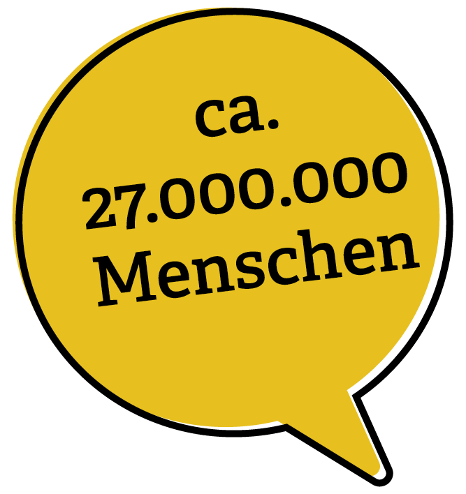 Infografik: Ca. 27 Millionen Menschen engagieren sich ehrenamtlich in Deutschland